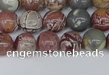 CDJ402 15.5 inches 8mm round sonoran dendritic jasper beads