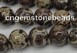 CDM06 15.5 inches 14mm round African dalmatian jasper beads