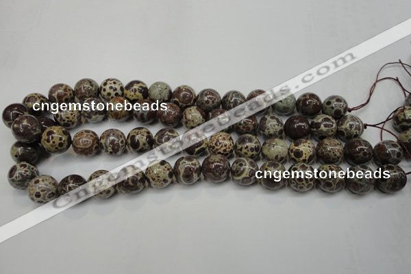 CDM06 15.5 inches 14mm round African dalmatian jasper beads