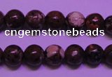 CDM51 15 inches 6mm round strawberry dalmatian jasper beads