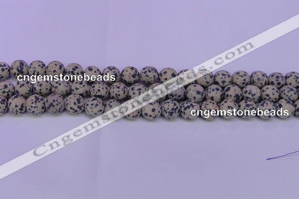 CDM81 15.5 inches 6mm round matte dalmatian jasper beads