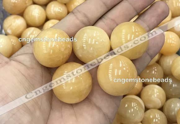 CDN07 25mm round yellow jade decorations wholesale