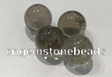 CDN1002 20mm round smoky quartz decorations wholesale