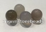 CDN1003 20mm round grey agate decorations wholesale