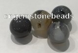 CDN1004 20mm round grey agate decorations wholesale