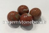 CDN1007 20mm round red jasper decorations wholesale