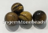 CDN1015 25mm round yellow tiger eye decorations wholesale