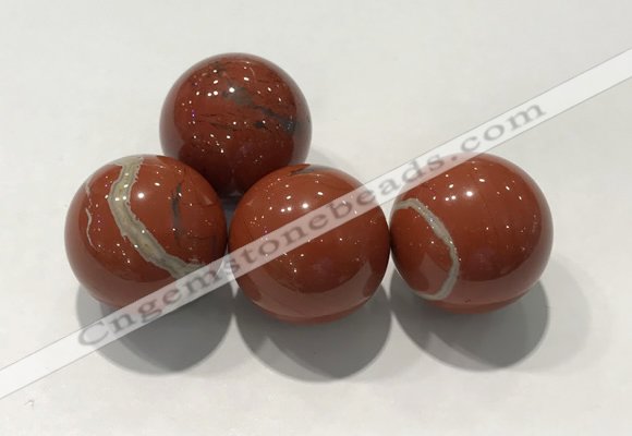CDN1017 25mm round red jasper decorations wholesale