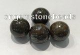 CDN1019 25mm round bronzite decorations wholesale