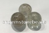 CDN1033 30mm round smoky quartz decorations wholesale