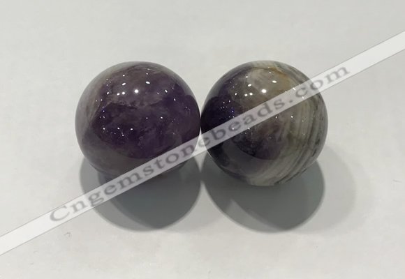 CDN1035 30mm round amethyst decorations wholesale