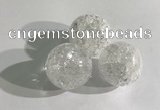 CDN1037 30mm round crackle quartz decorations wholesale