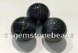 CDN1053 30mm round blue tiger eye decorations wholesale