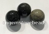 CDN1056 30mm round golden obsidian decorations wholesale