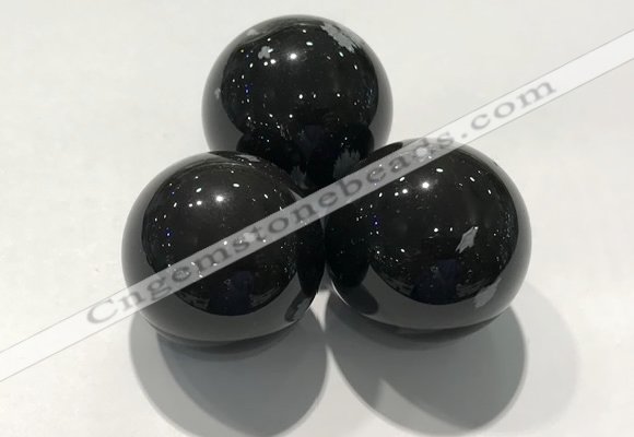 CDN1059 30mm round snowflake obsidian decorations wholesale