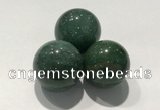 CDN1077 30mm round green biotite decorations wholesale