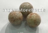 CDN1082 30mm round golden sunstone decorations wholesale