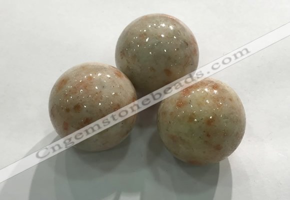 CDN1082 30mm round golden sunstone decorations wholesale