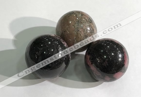 CDN1086 30mm round rhodonite decorations wholesale