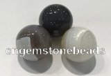 CDN1090 30mm round agate decorations wholesale