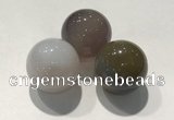 CDN1094 30mm round grey agate decorations wholesale