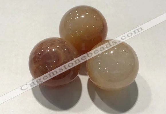 CDN1097 30mm round fire agate decorations wholesale