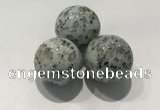 CDN1101 30mm round kiwi jasper decorations wholesale