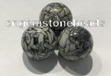 CDN1105 30mm round jasper decorations wholesale