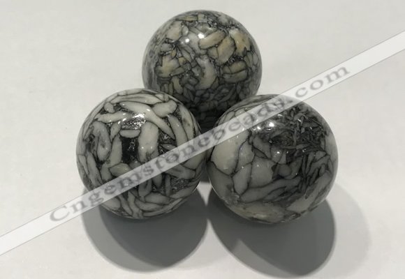 CDN1105 30mm round jasper decorations wholesale