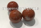 CDN1107 30mm round red jasper decorations wholesale