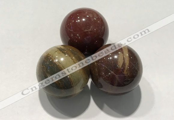 CDN1109 30mm round brecciated jasper decorations wholesale