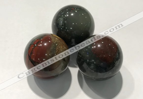 CDN1120 30mm round African bloodstone decorations wholesale