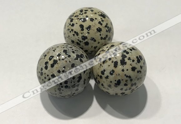 CDN1132 30mm round dalmatian jasper decorations wholesale