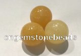 CDN1154 30mm round yellow jade decorations wholesale