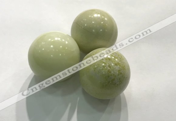 CDN1158 30mm round lemon jade decorations wholesale