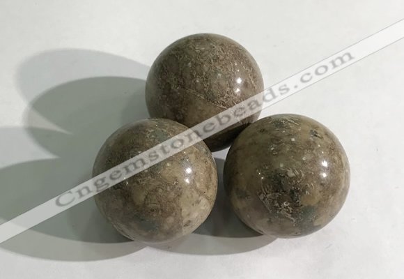 CDN1167 30mm round jasper decorations wholesale