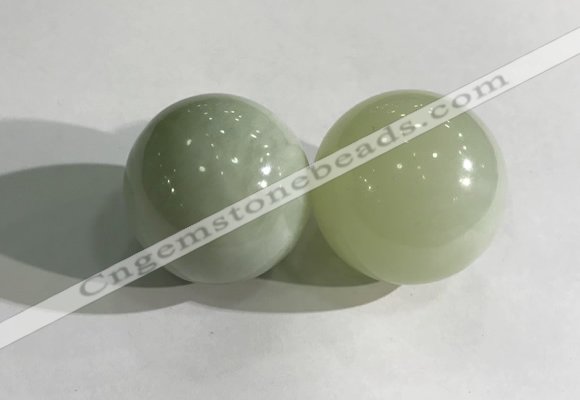 CDN1177 35mm round flower jade decorations wholesale