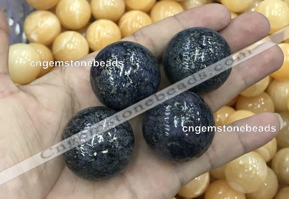 CDN12 30mm round pyrite gemstone decorations wholesale