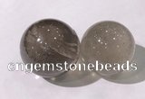 CDN1201 40mm round smoky quartz decorations wholesale