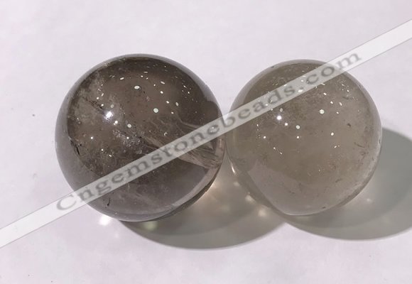 CDN1201 40mm round smoky quartz decorations wholesale