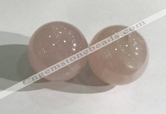 CDN1203 40mm round rose quartz decorations wholesale