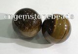 CDN1235 40mm round yellow tiger eye decorations wholesale