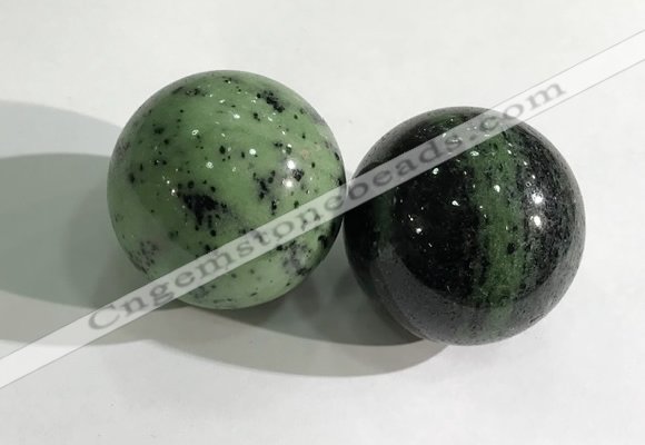 CDN1238 40mm round ruby zoisite decorations wholesale