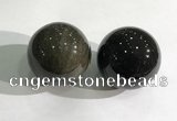 CDN1240 40mm round golden obsidian decorations wholesale