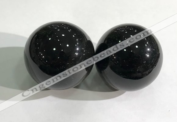 CDN1241 40mm round black obsidian decorations wholesale