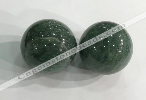 CDN1244 40mm round green biotite decorations wholesale