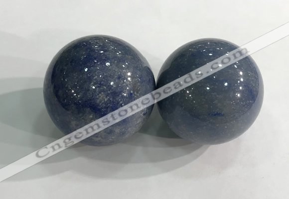 CDN1247 40mm round blue aventurine decorations wholesale