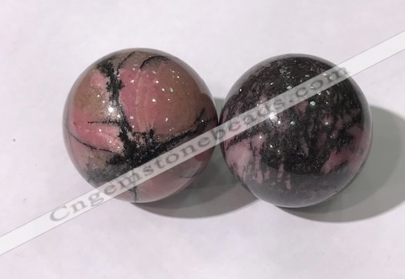 CDN1250 40mm round rhodonite decorations wholesale