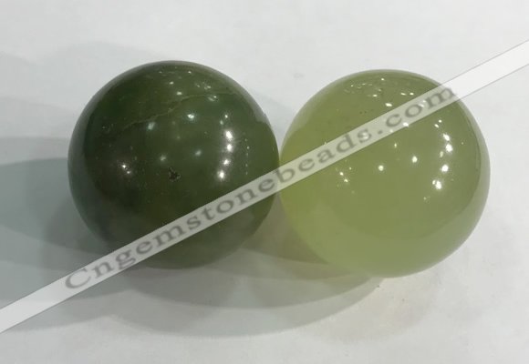 CDN1267 40mm round flower jade decorations wholesale