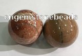 CDN1271 40mm round brecciated jasper decorations wholesale